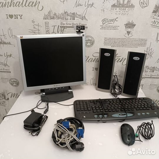 Монитор клавиатура мышка колонки компьютер