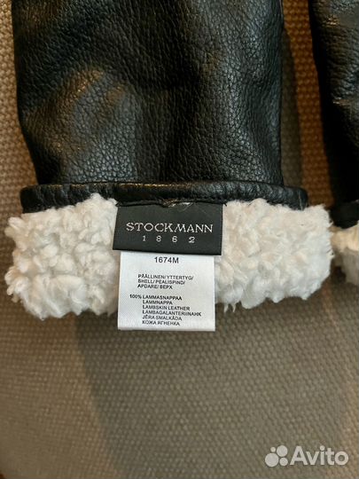 Варежки мужские кожаные Stockmann