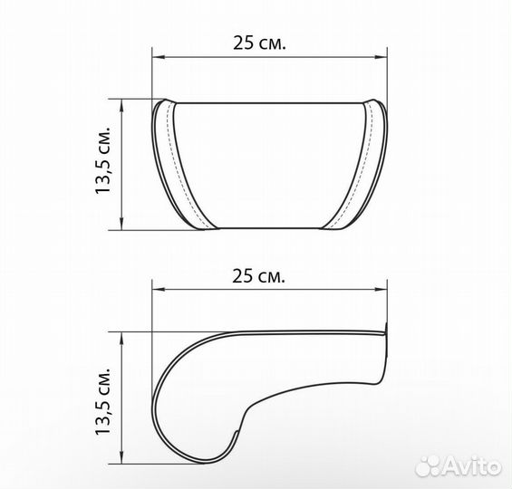 Автомобильная подушка для шеи темно-коричневая