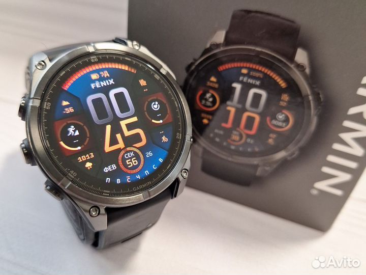 Часы Garmin Fenix 8 47mm amoled sapphire titanium