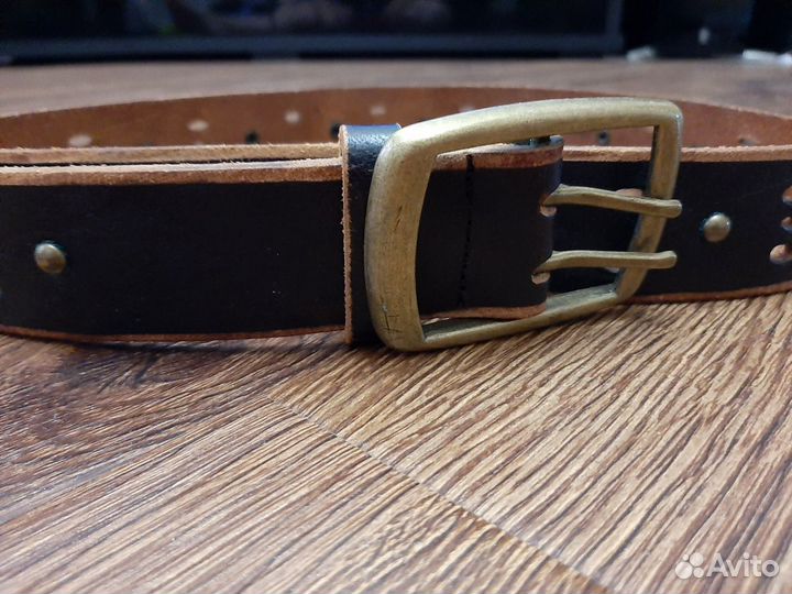 Ремень новый. Кожа. длина 90см