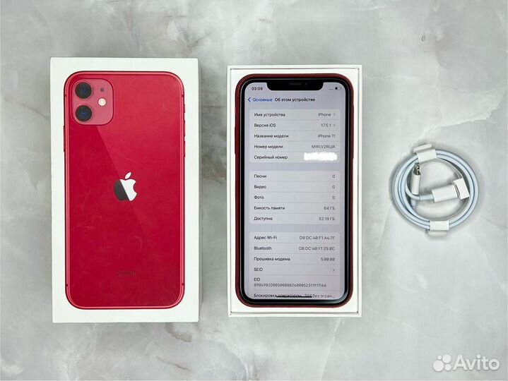 iPhone 11 64Gb Red (83%,чек,гарантия,simesim)