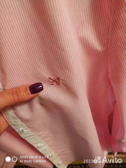 Рубашечка для школы нежно-розовая новая