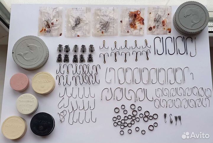 Крючки рыболовные, мормышки, муха. СССР