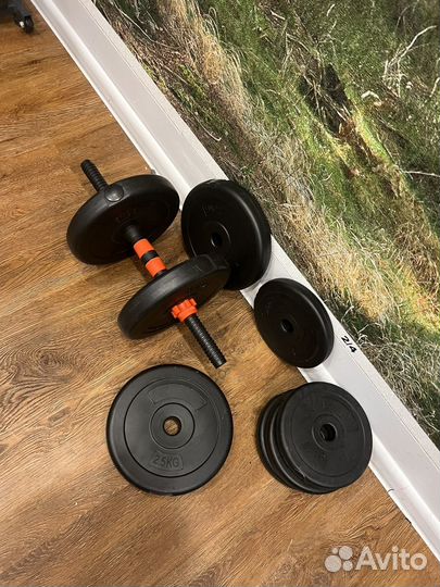 Гантели новая 15 кг (разборна )