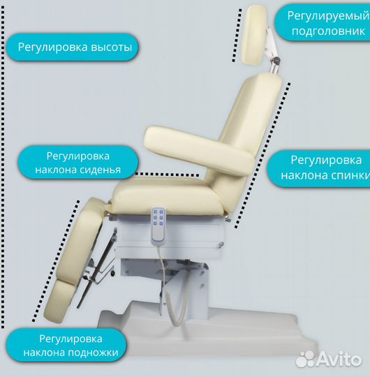 Педикюрное кресло Сириус-10, 3 мотора