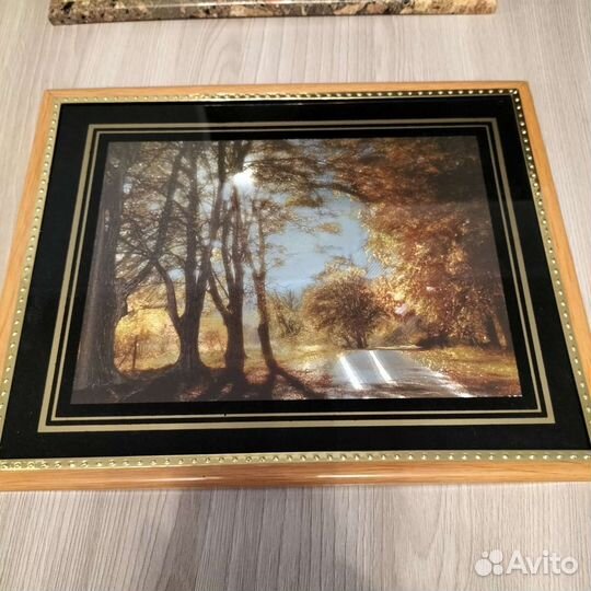 Картины панно переливающиеся Пейзаж Золотая осень