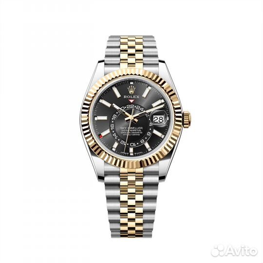 Rolex Sky-Dweller 42mm Steel and Yellow Black Dial