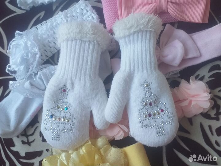 Повязка на голову и носочки нарядные