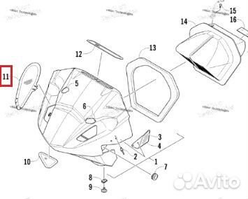 5606-838 Вентиляционная Сетка Передняя Правая Для