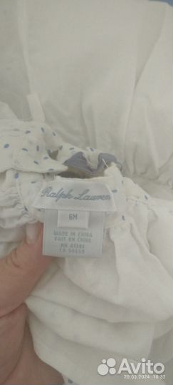 Платье ralph lauren для девочки новорожденного 68с