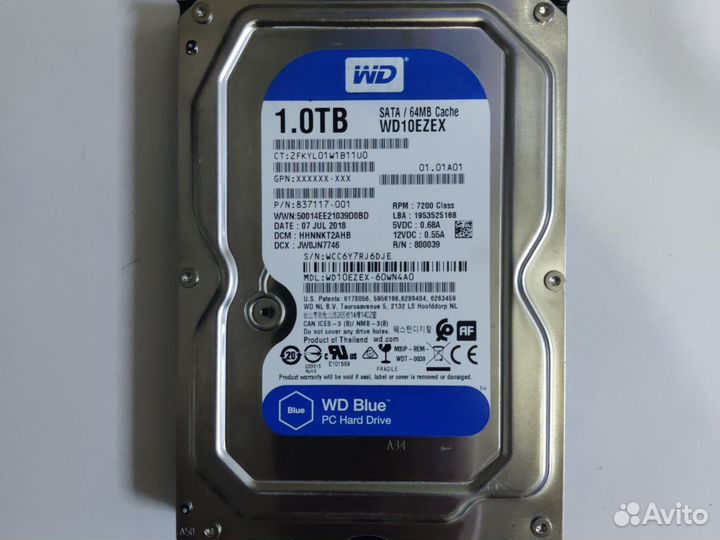 Жесткий диск WD blue 1TB