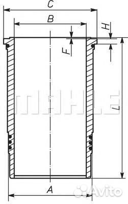 Гильза цилиндра без упл. колец 037LW00102000