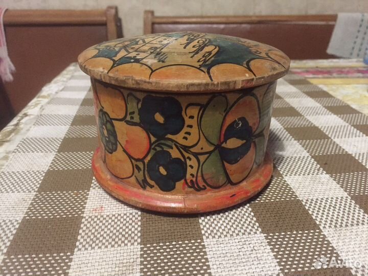 Деревянная шкатулка СССР с росписью