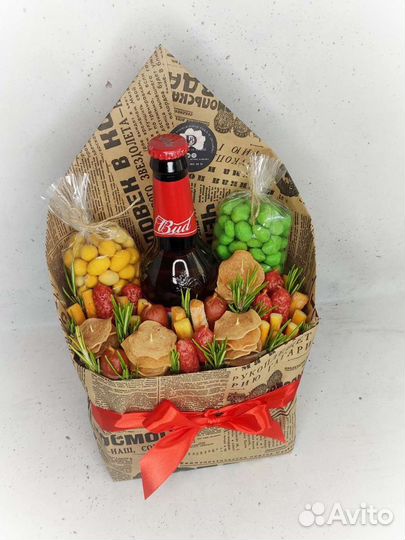 Мужские букеты съедобные, мужской букет, к пенному