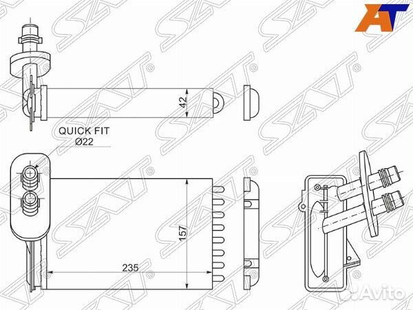 Радиатор отопителя салона audi A3, audi A3 96-03