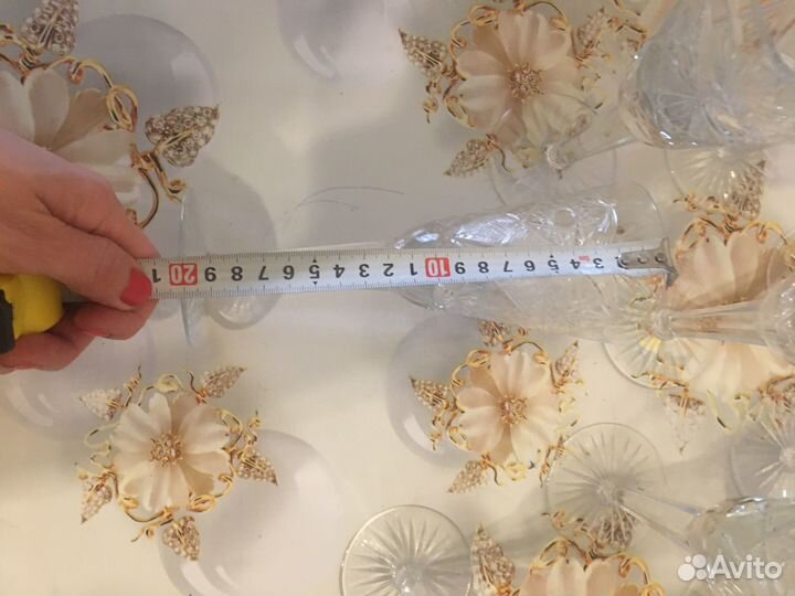 Фужеры хрустальные, штоф СССР 20 см