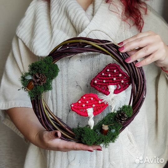 Мухоморы, панно на стену, разные