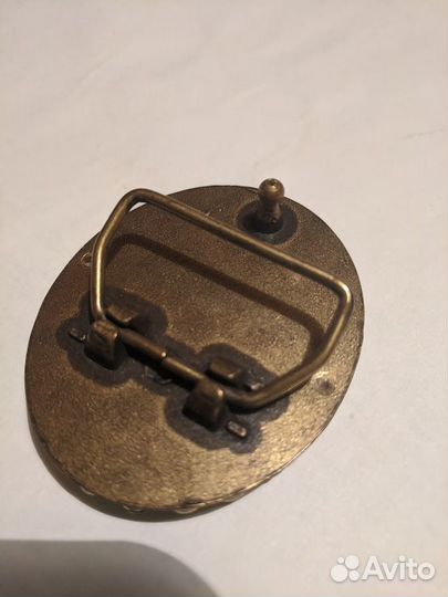 Пряжка - брошь винтаж Янтарь