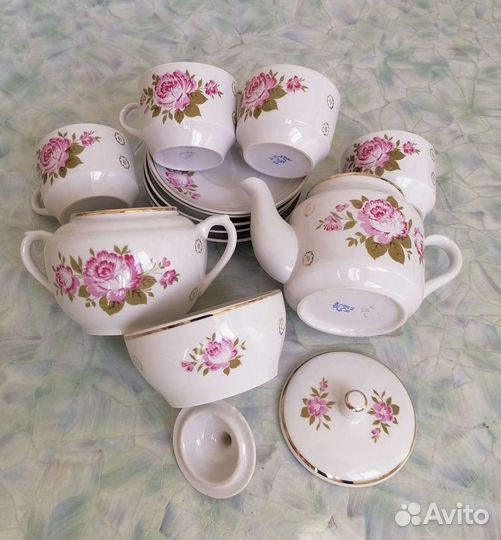 Сервиз чайный Пионы дфз в Вербилках СССР