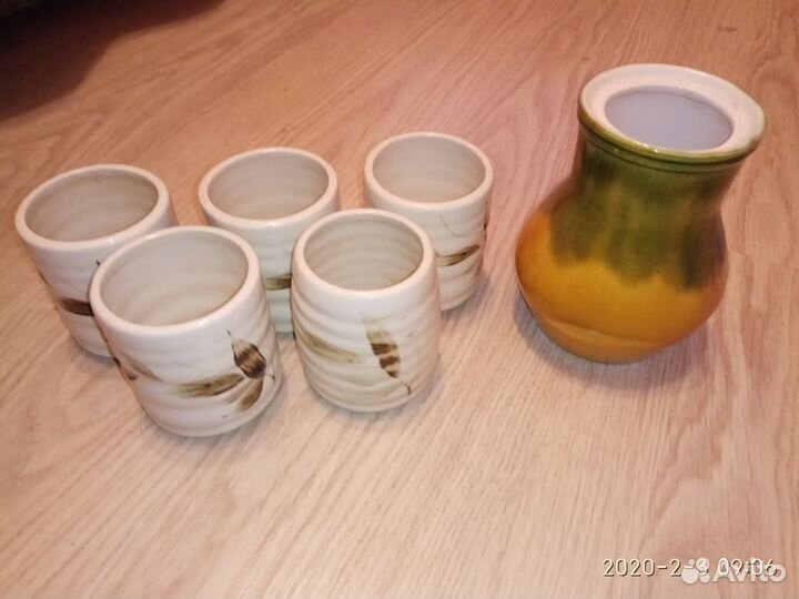 Горшок керамический глазурь 5 стаканчиков