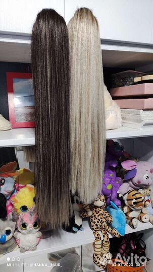 Накладной хвост из биопротеиновых волос 60см