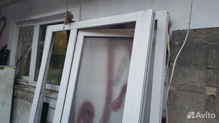 Балконный блок с дверью бу