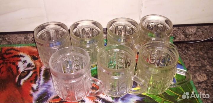 Хрустальные фужеры и бокалы 7шт