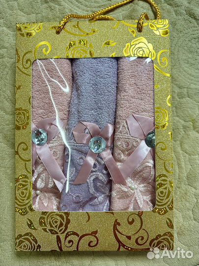 Набор из 3 махровых полотенец 70х33 см