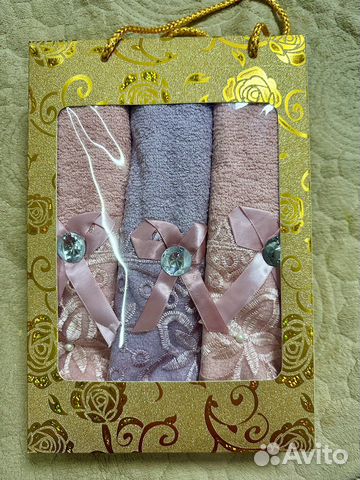 Набор из 3 махровых полотенец 70х33 см