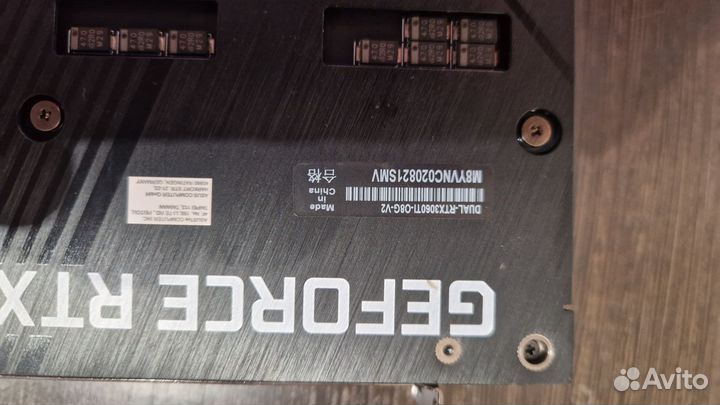 Видеокарта asus GeForce RTX 3060 Ti Dual V2 OC