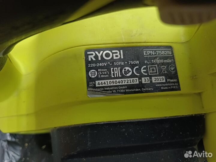 Электрический рубанок ryobi EPN7582N, 750 Вт