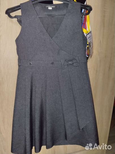 Школьный сарафан(серый),рост от 140см