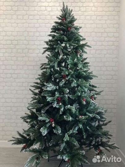 Елка искуственная литая зелёная новогодняя пихта