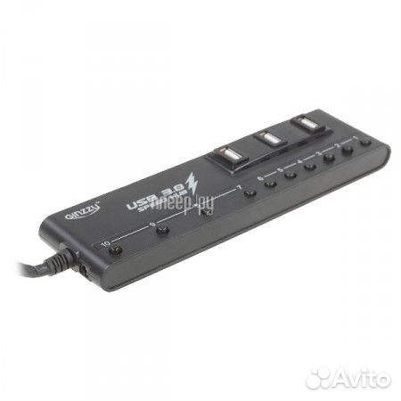 Хаб USB Ginzzu GR-380UAB 10-ports зарядное ус