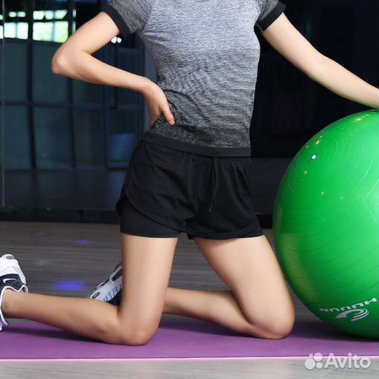 Фитнес, тонкие женские спортивные сетчатые шорты