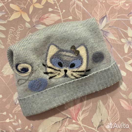 Шапка котик для девочки