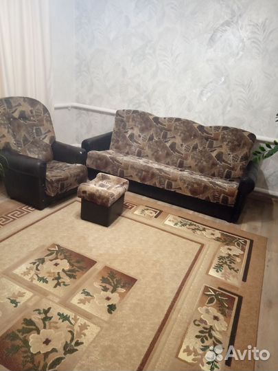 Диван бу, два кресла и пуфик