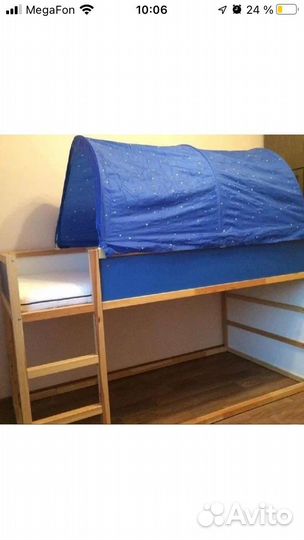Кровать чердак IKEA с пологом