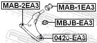 Опора шаровая mitsubishi galant 96-03 пер.ниж