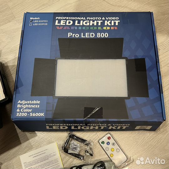 Видеосвет LED 800pro (полный комплект)