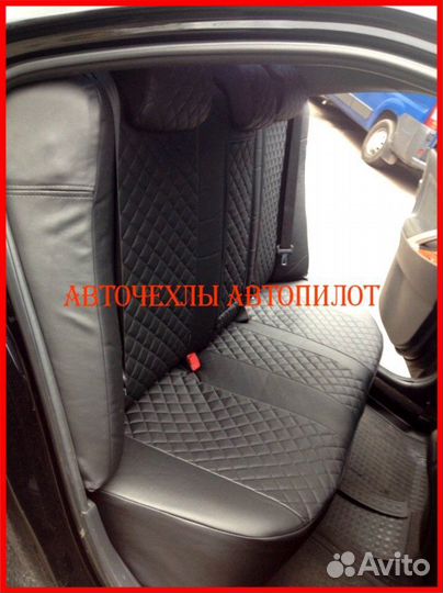 Чехлы Автопилот Toyota Camry v40 из экокожи чёрные