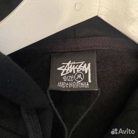 Черное зип худи Stussy (оригинал ) L