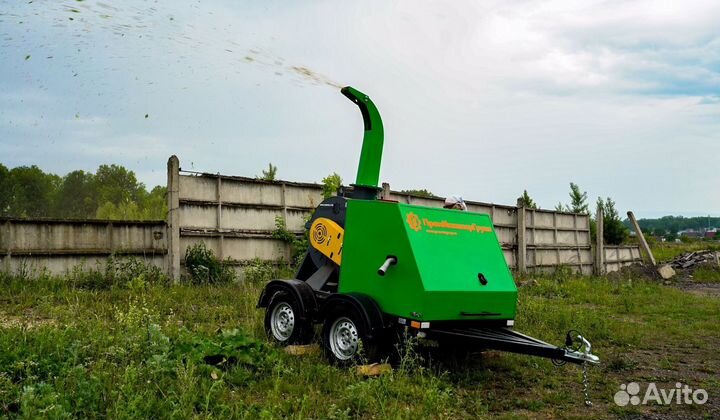 Измельчитель дерева greenпинг Д750 на прицепе