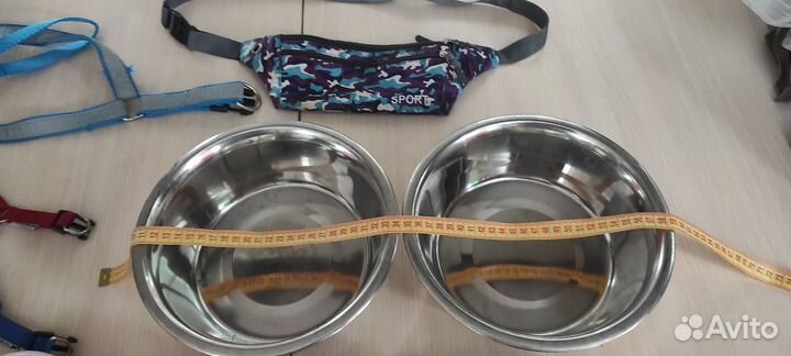 Ошейник, поводок, миски, кусачки для собак