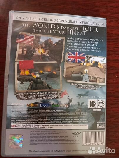 Игра Call of duty finest hour для PlayStation 2