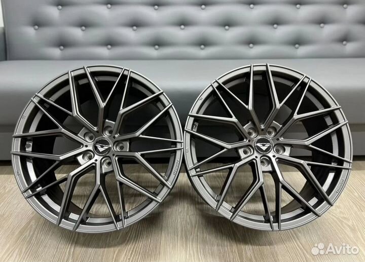 Диски серые Vf107 R19 5x112 на Audi VW Skoda