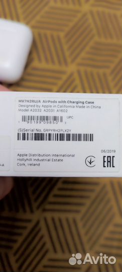Оригинальные наушники airpods 2