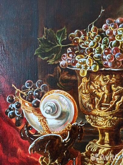 Картина копия натюрморт 19 века Бруно Эйр, 55х45