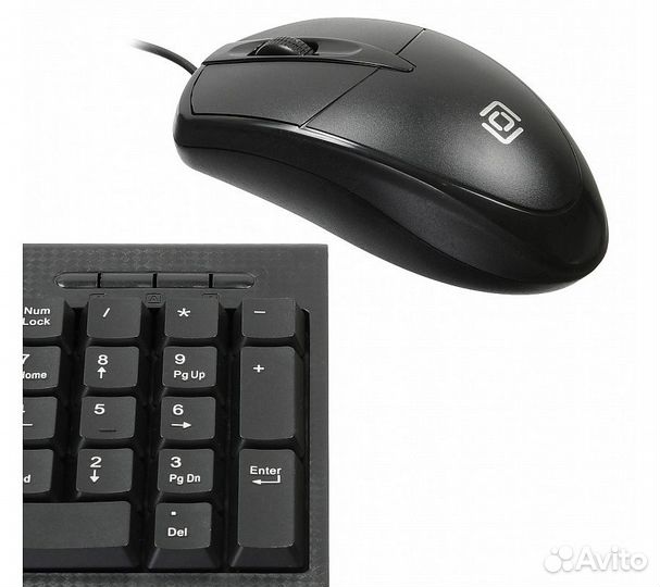 Клавиатура + мышь Оклик 640M, черный